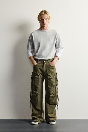 Zara Свободные карго-брюки