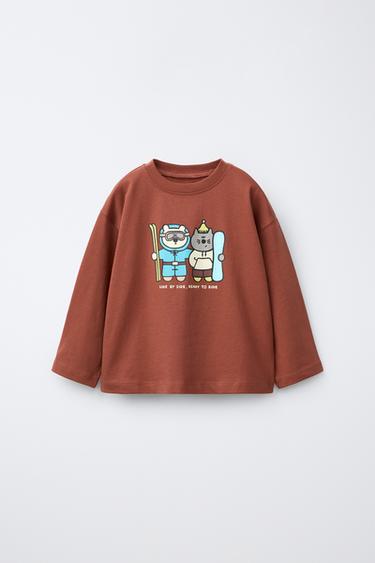 Zara Футболка с животным принтом
