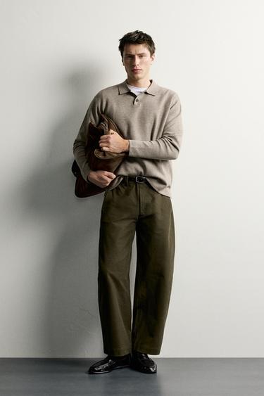 Zara Свободная мягкая вязаная поло купить с доставкой.