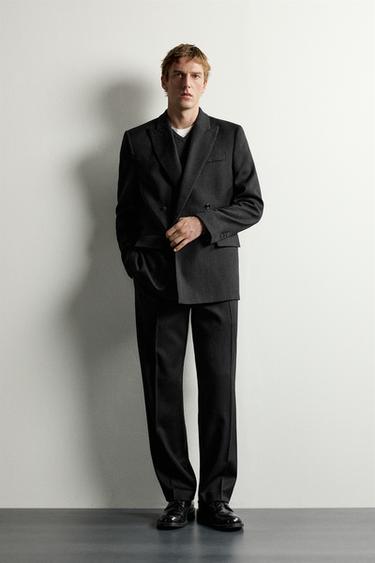 Zara Пиджак двубортный из 100% шерсти MANTECO®