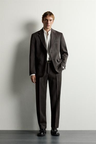 Zara Пиджак из итальянской шерсти в полоску 100% WOOL MANTECO®