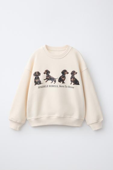 Zara Свитшот с принтом собаки
