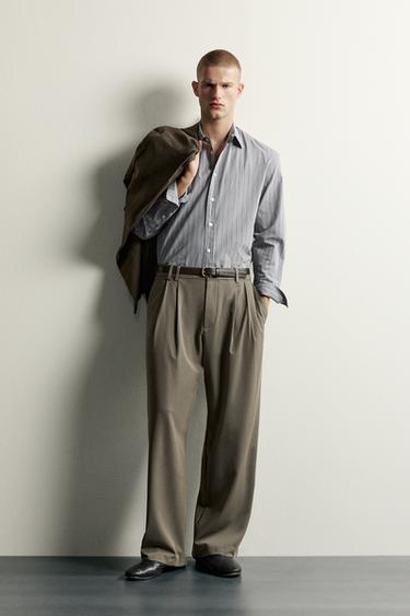 Zara Брюки палаццо с двойными складками
