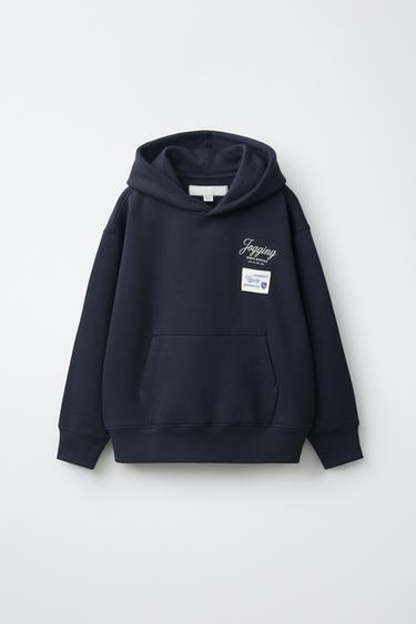Zara Худи с текстовым принтом VARSITY