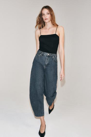 Zara Джинсы ZARA «ZW» с высокой талией и зауженными штанинами