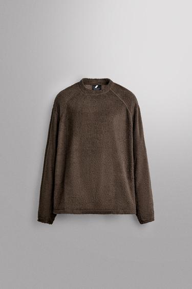 Zara Свитшот из текстурированного флиса