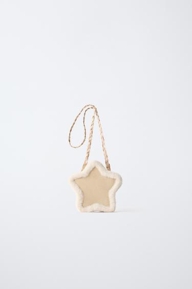 Zara Сумка через плечо с отделкой из овчины и звездой