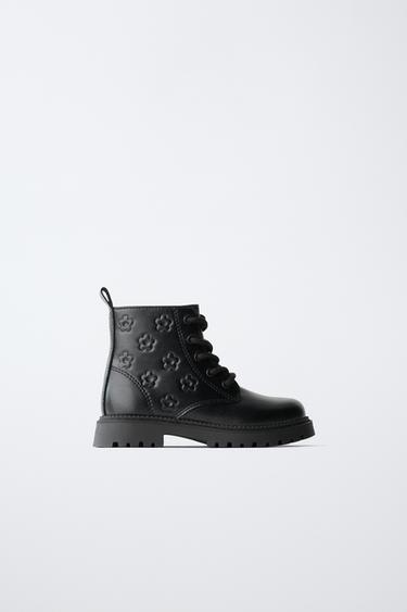 Zara Ботинки с цветочным тиснением