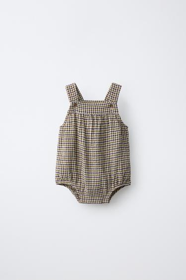 Zara Ромпер в текстурную клетку