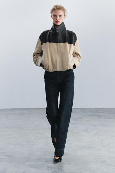 Zara Куртка из 100% кожи коллекции ZW