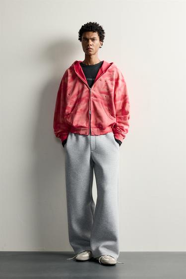 Zara Худи с принтом в виде брызг краски