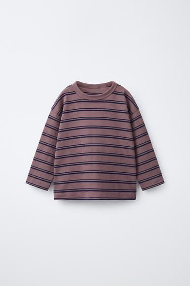 Zara Футболка в полоску из плотного хлопка