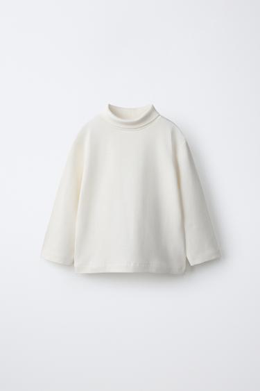 Zara Футболка с воротником горло и длинными рукавами купить с доставкой.