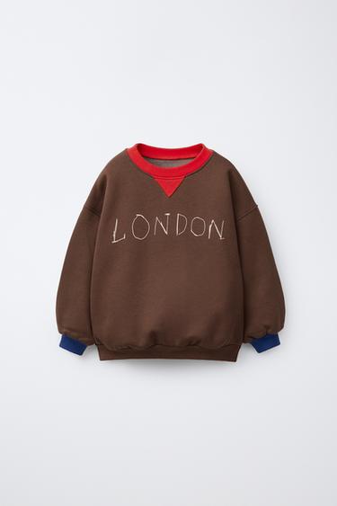 Zara Свитшот с вышитым слоганом