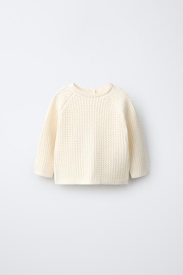 Zara Мини-свитер с узором косы