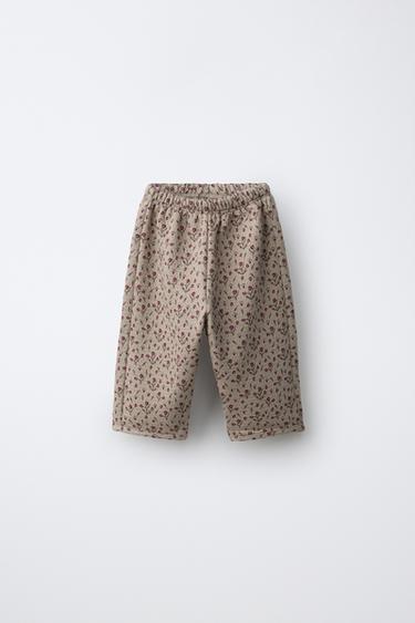 Zara Фактурные брюки с цветочным принтом