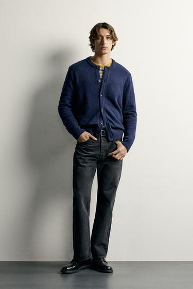 Zara Кардиган прямого кроя из шерстяной смеси