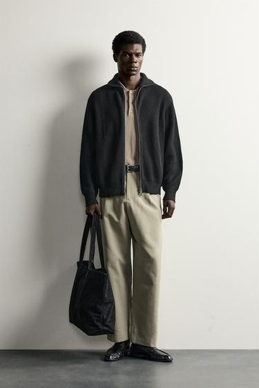 Zara Вязаный кардиган с молнией купить с доставкой.