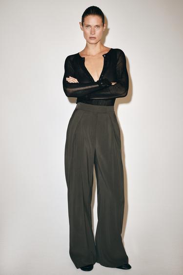 Zara Брюки с плиссированной талией из коллекции ZW