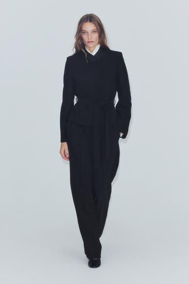 Zara Брюки с высокой талией и плиссировкой из коллекции ZW купить с доставкой.