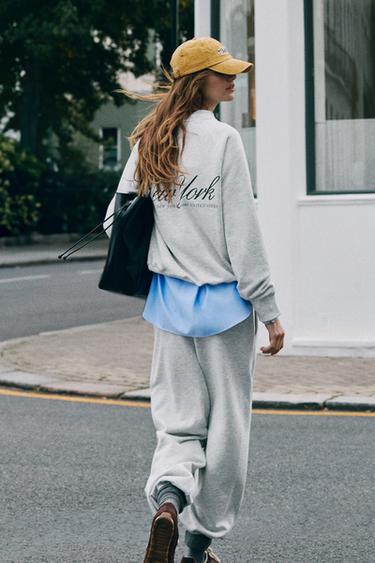 Zara Плюшевая толстовка NEW YORK