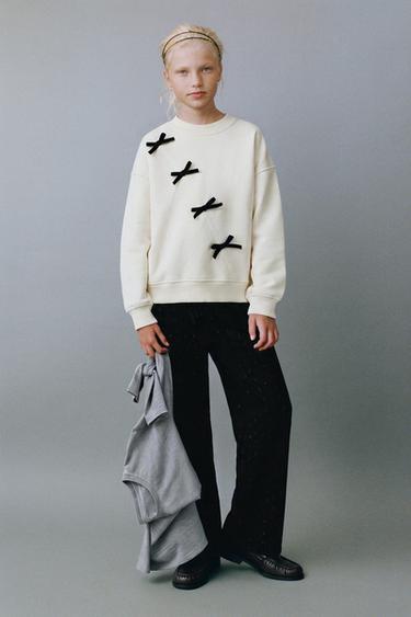 Zara Широкие брюки с кристаллами