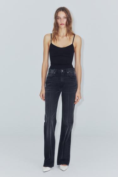 Zara Джинсы с завышенной талией и расклешённым кроем