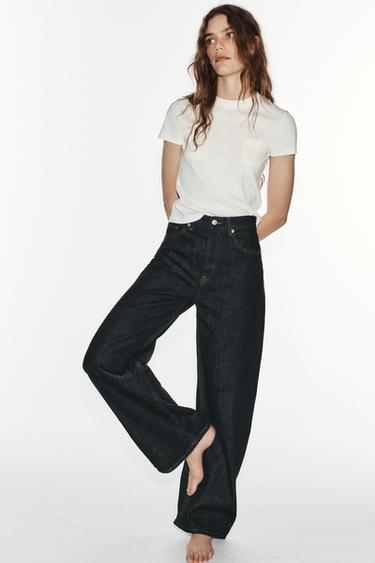 Zara Джинсы TRF с высокой талией и очень широкими штанинами