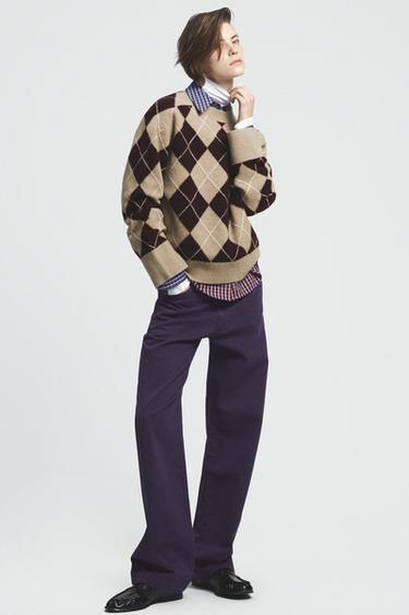 Zara Джинсы Z1975 с высокой талией, прямые, удлинённые купить с доставкой.