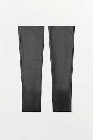 Zara Длинные варежки из 100% кожи