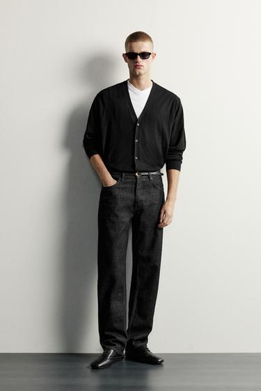 Zara Джинсы прямого кроя из хлопкового микса купить с доставкой.
