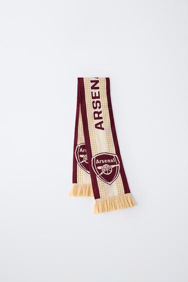 Zara Вязаный шарф с бахромой и принтом ARSENAL F.C.