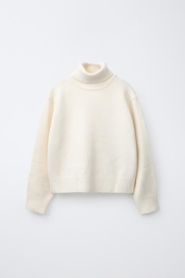 Zara Однотонный вязаный джемпер
