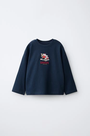 Футболка с длинным рукавом и вышивкой babar™