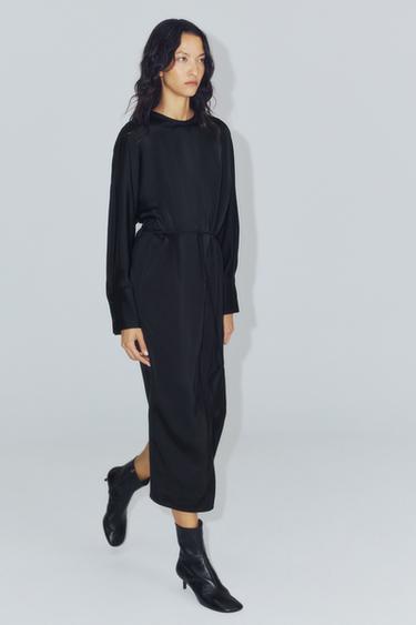 Zara Кожаные ботильоны на каблуке