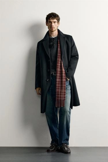 Пальто regular fit из шерстяной смеси
