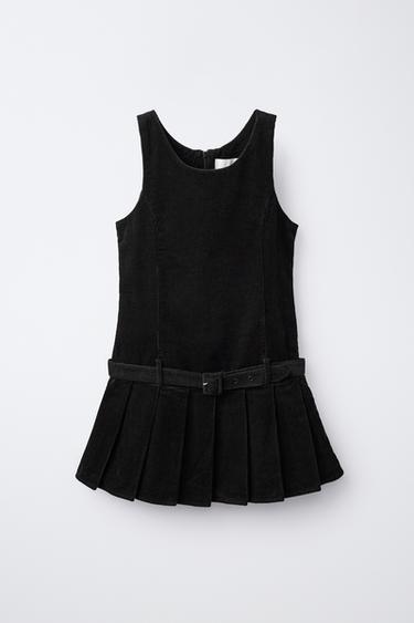 Zara Вельветовое платье-сарафан с поясом купить с доставкой.