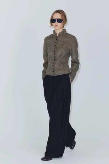 Zara Короткая куртка из шерстяной смеси ZARA «ZW»