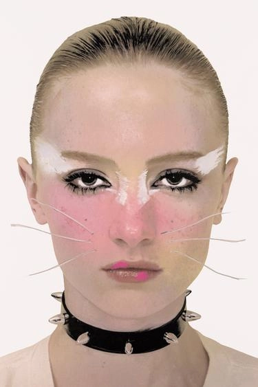 Кожаный чокер cats с металлическими заклепками- Заказать в России