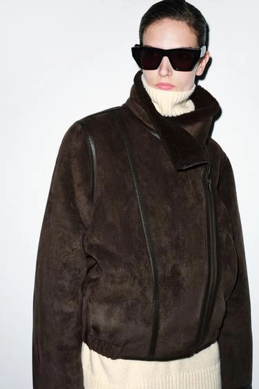 Двусторонняя куртка из искусственного меха Zara «Zw»- Заказать в России