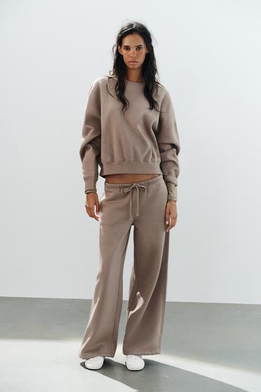 Zara Базовый плюшевый свитшот купить с доставкой.