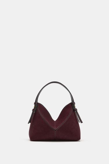 Zara Текстурированная мини-сумка-ведро с топситчингом купить с доставкой.