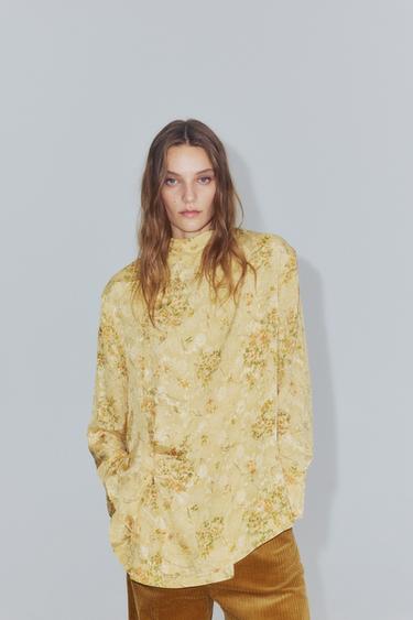 Zara Рубашка с принтом из коллекции ZW купить с доставкой.
