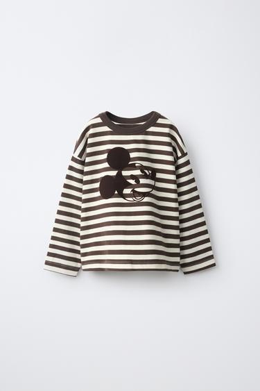Zara Футболка с длинными рукавами и принтом микки маус © DISNEY купить с доставкой.