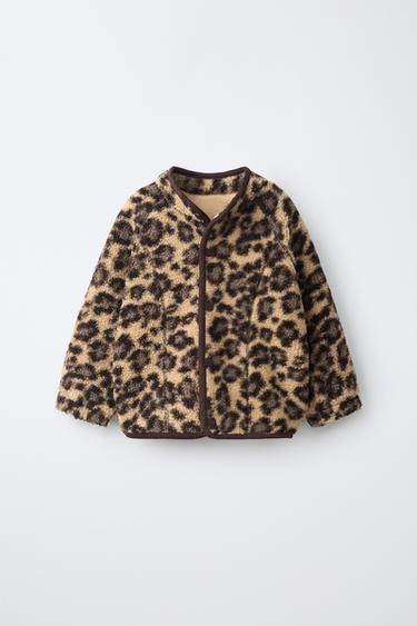 Zara Куртка из искусственной овчины с животным принтом купить с доставкой.