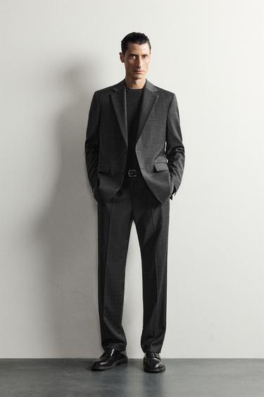 Zara Пиджак из 100% шерсти в клетку