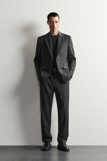 Zara Брюки из 100% шерсти в клетку