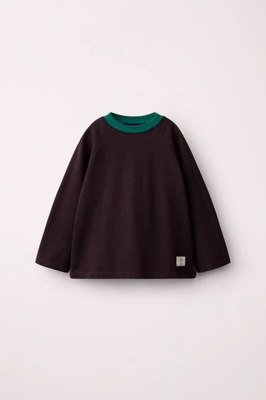 Футболка с контрастным воротником caramel london x zara