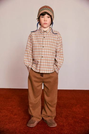 Тёплая рубашка в клетку caramel london x zara- Заказать в России