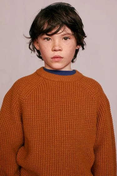 Свитер в вафельной вязке из 100% шерсти created by caramel london x zara